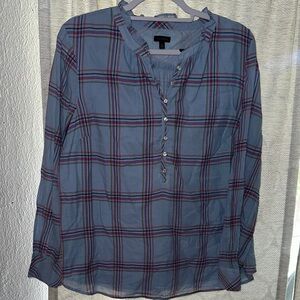 Blue Plaid Men's Shirt TALBOTS